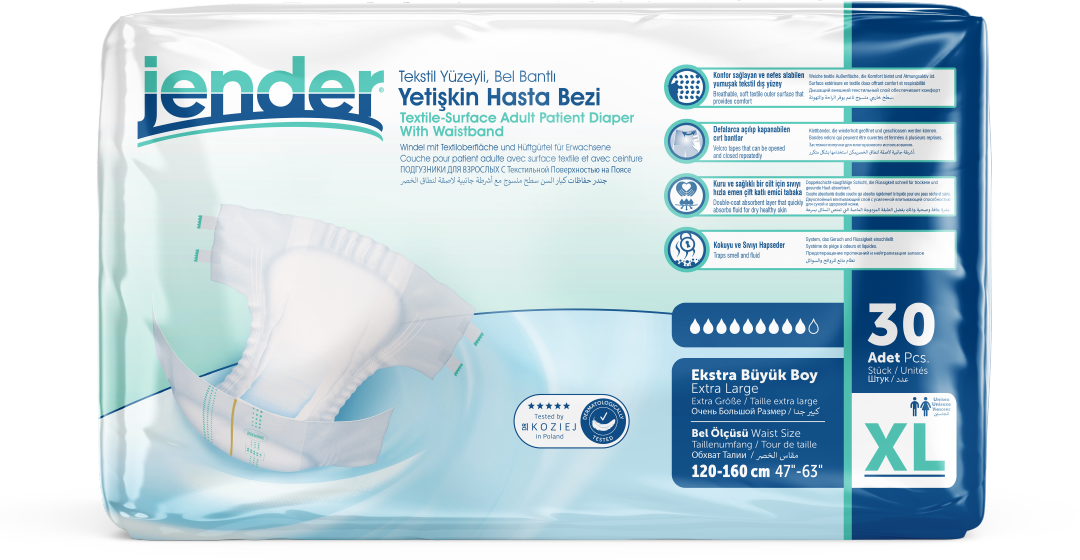 Підгузки для дорослих ТМ Jender XL (120-160cм), 30шт